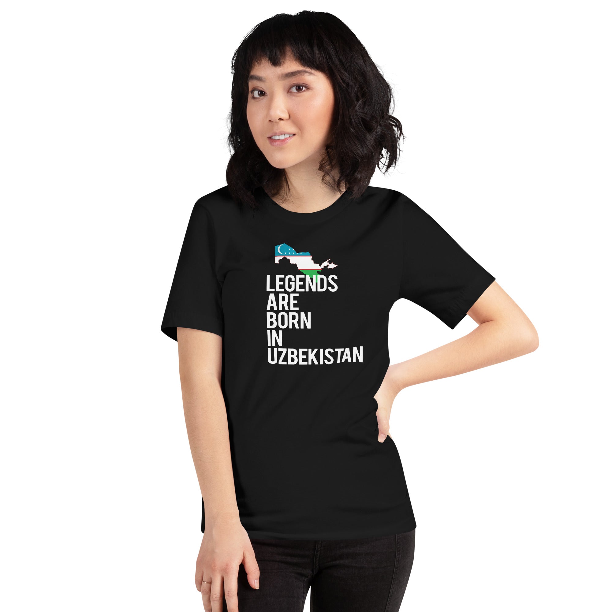 Legends are born in Uzbekistan Women's Shirt-Teelime | shirts-hoodies-mugs