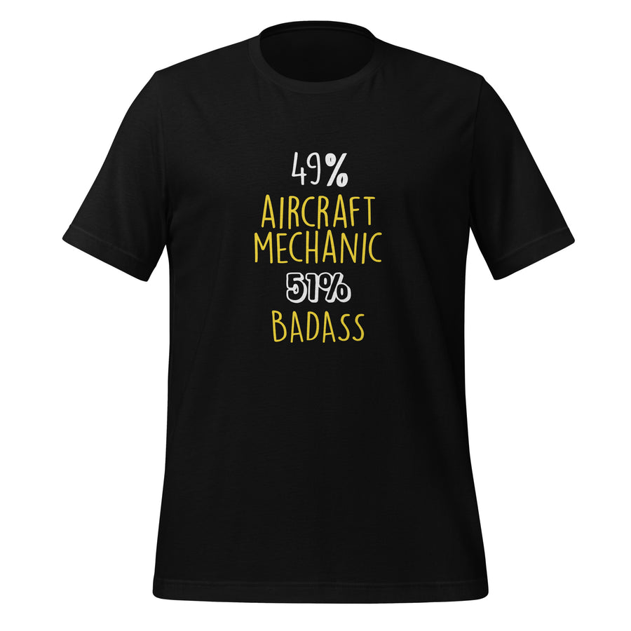 49% Aircraft Mechanic 51% Badass Unisex t-shirt-Teelime | shirts-hoodies-mugs