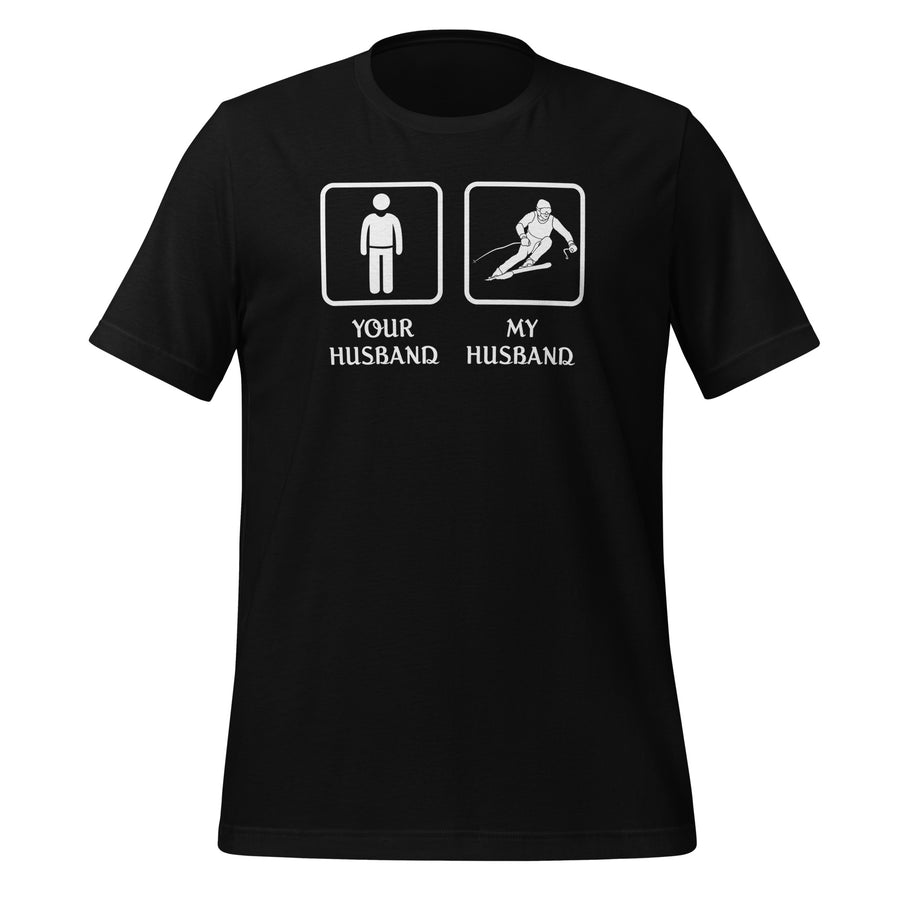Skiing - Your husband My husband Unisex t-shirt-Teelime | shirts-hoodies-mugs