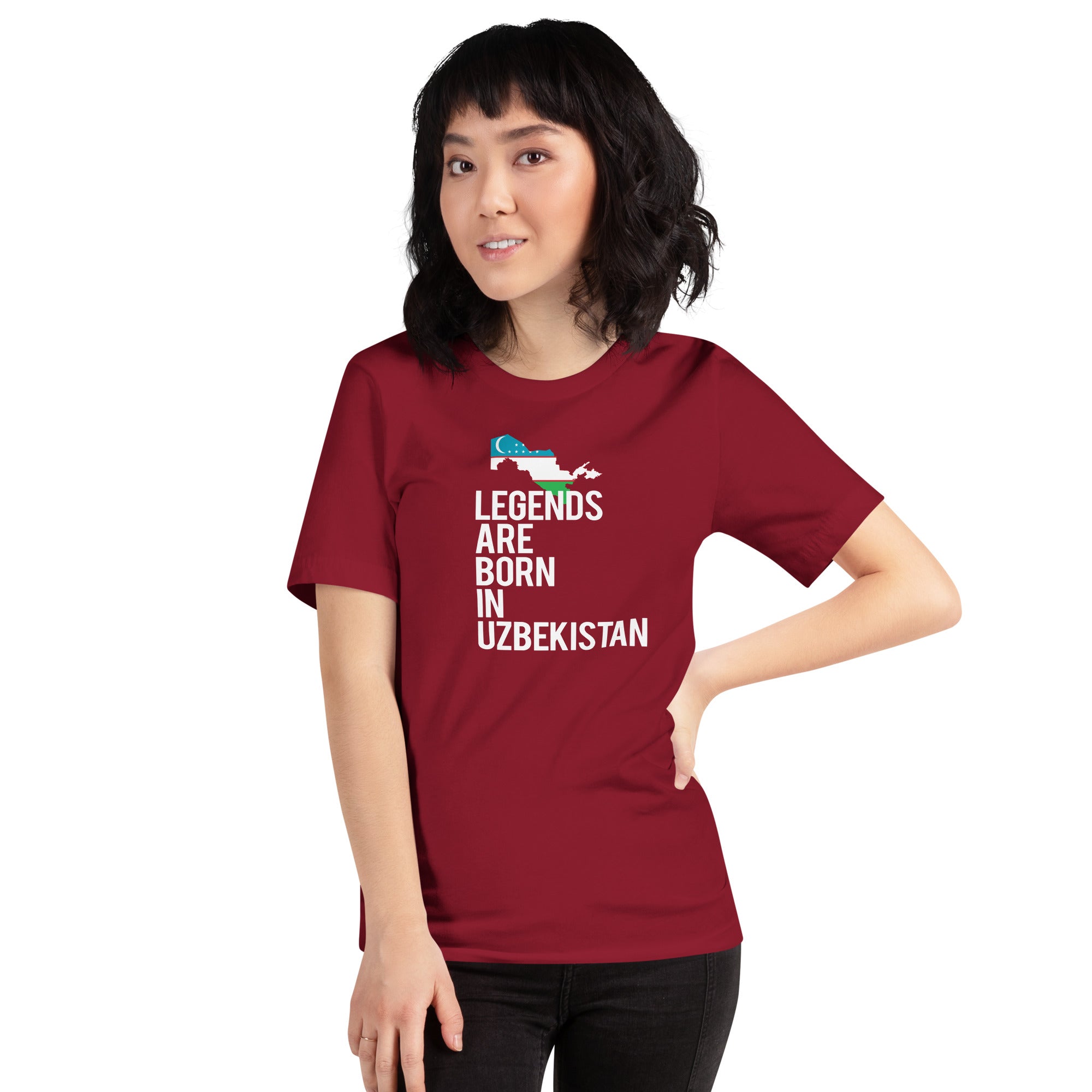 Legends are born in Uzbekistan Women's Shirt-Teelime | shirts-hoodies-mugs