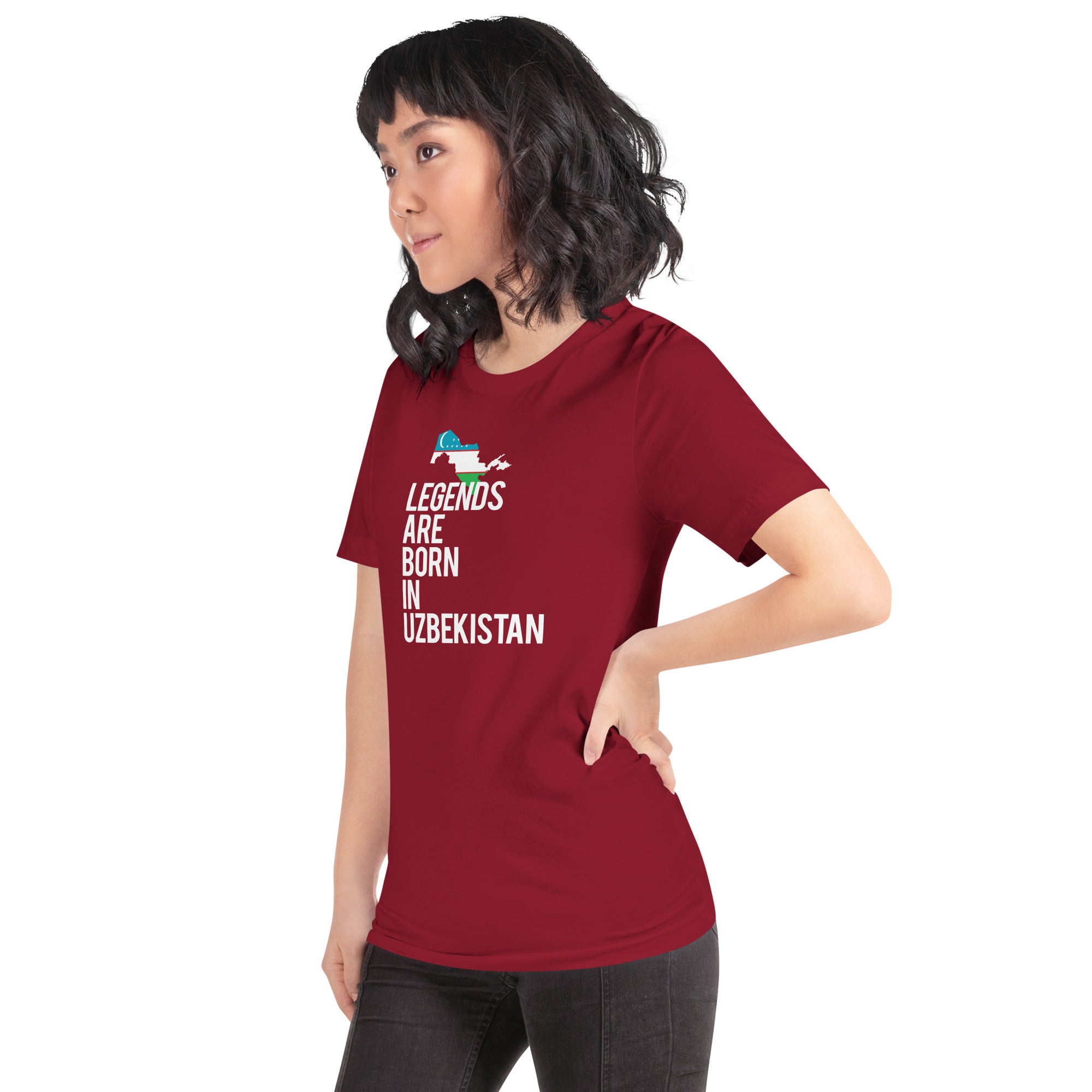 Legends are born in Uzbekistan Women's Shirt-Teelime | shirts-hoodies-mugs