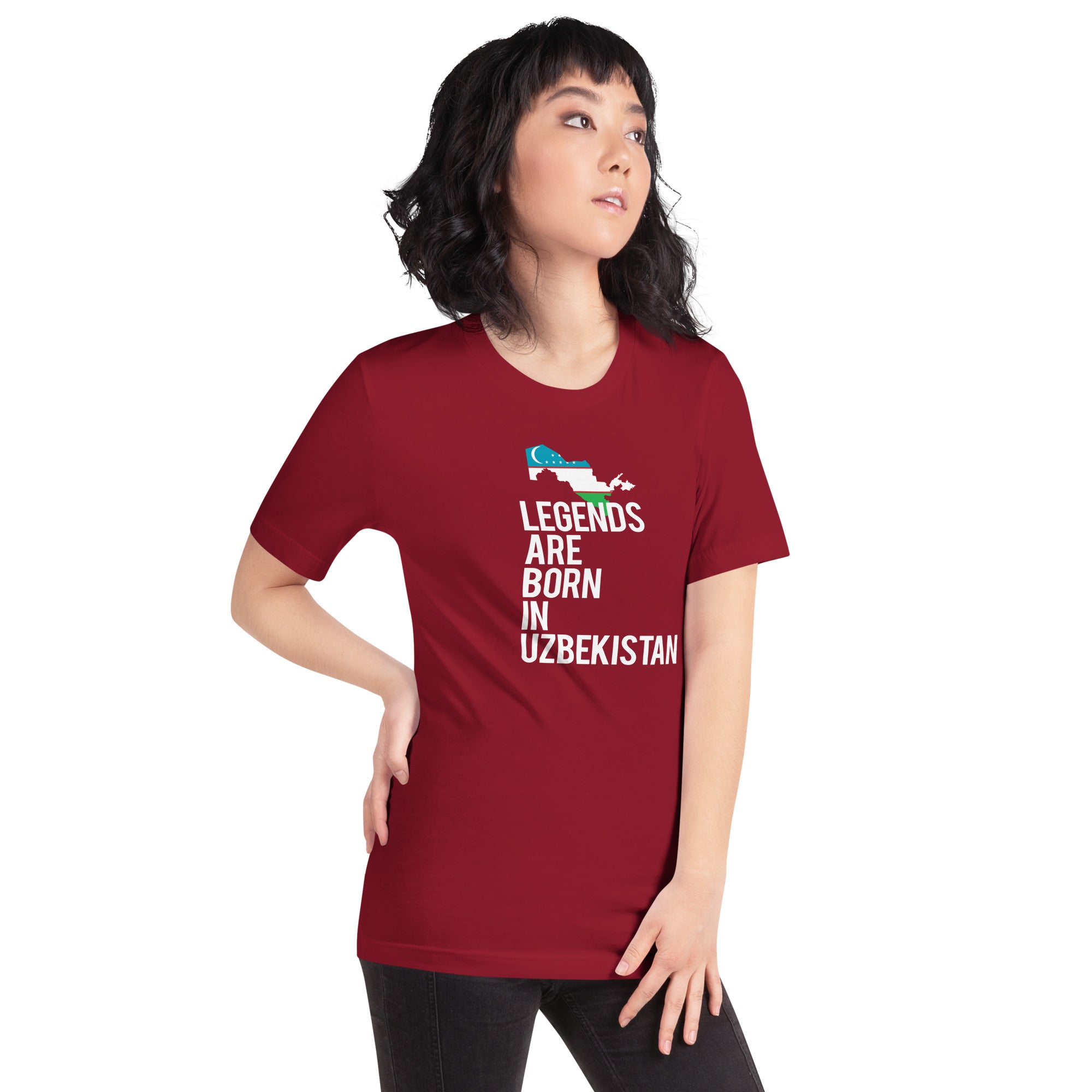 Legends are born in Uzbekistan Women's Shirt-Teelime | shirts-hoodies-mugs