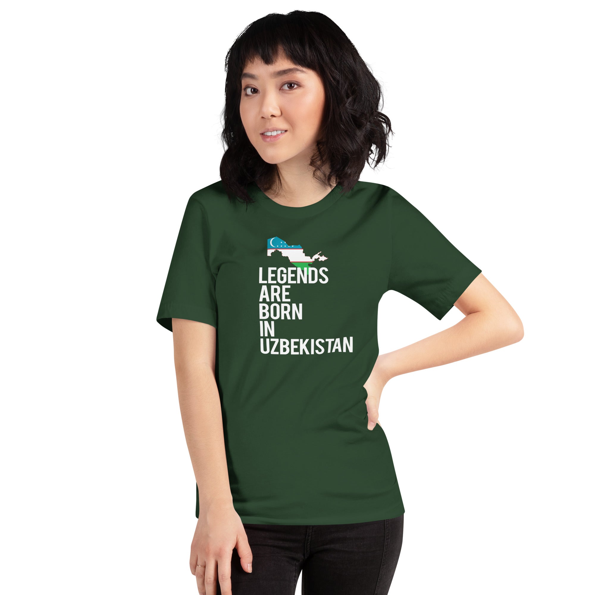 Legends are born in Uzbekistan Women's Shirt-Teelime | shirts-hoodies-mugs