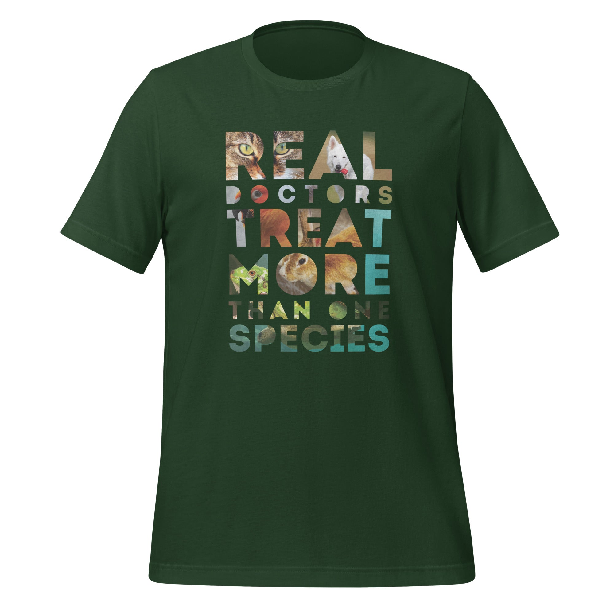 Real Doctors treat more than one species Unisex T-shirt-Teelime | shirts-hoodies-mugs