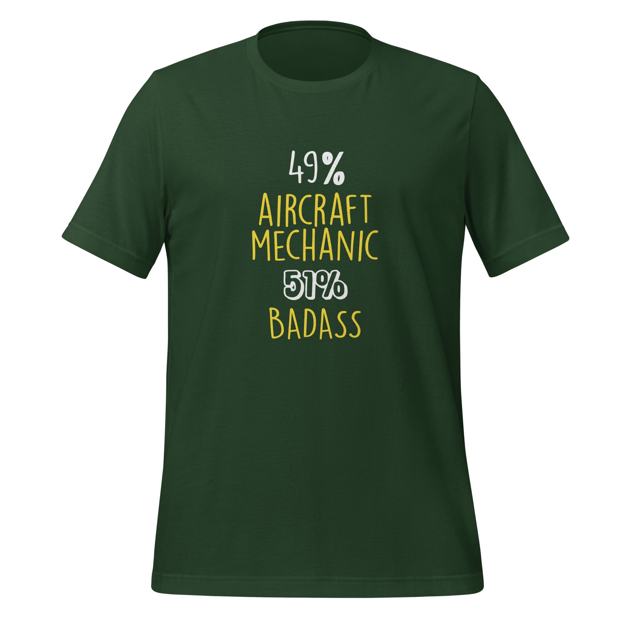 49% Aircraft Mechanic 51% Badass Unisex t-shirt-Teelime | shirts-hoodies-mugs