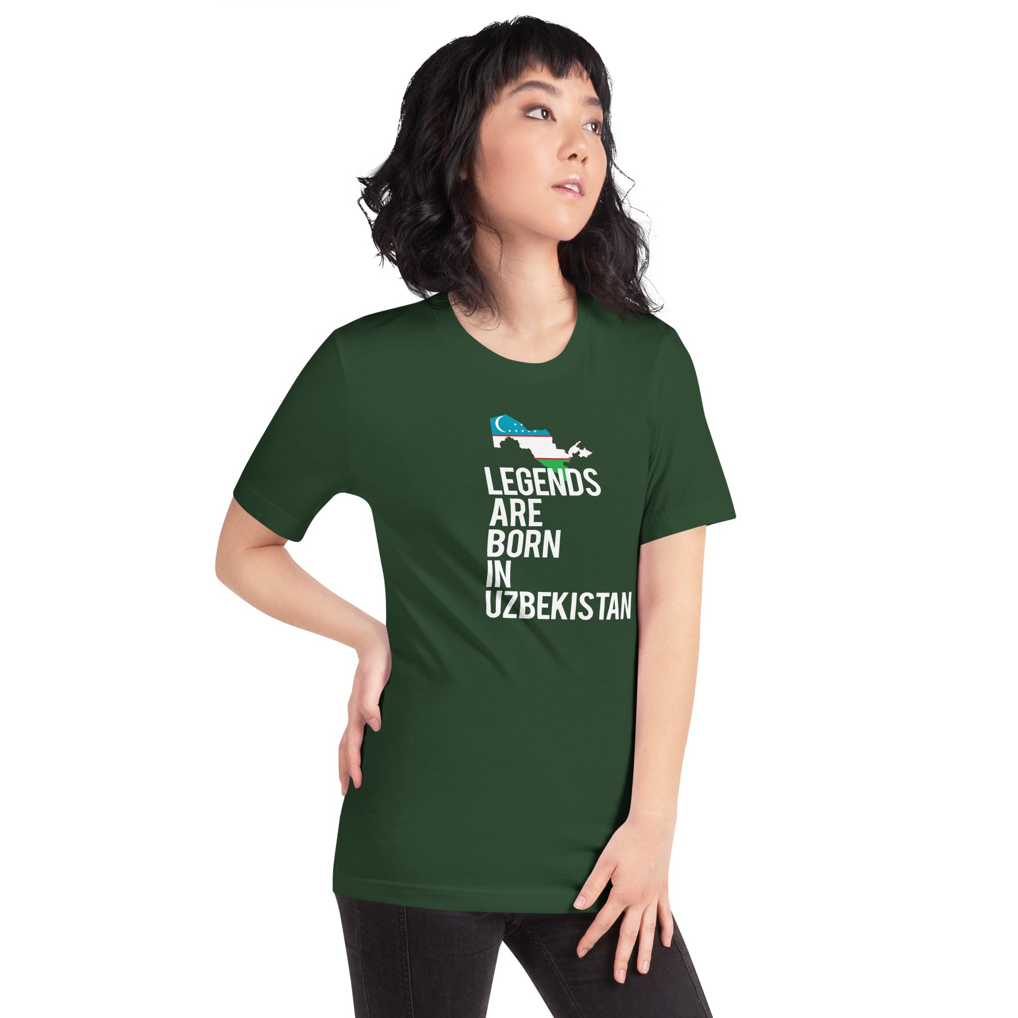 Legends are born in Uzbekistan Women's Shirt-Teelime | shirts-hoodies-mugs