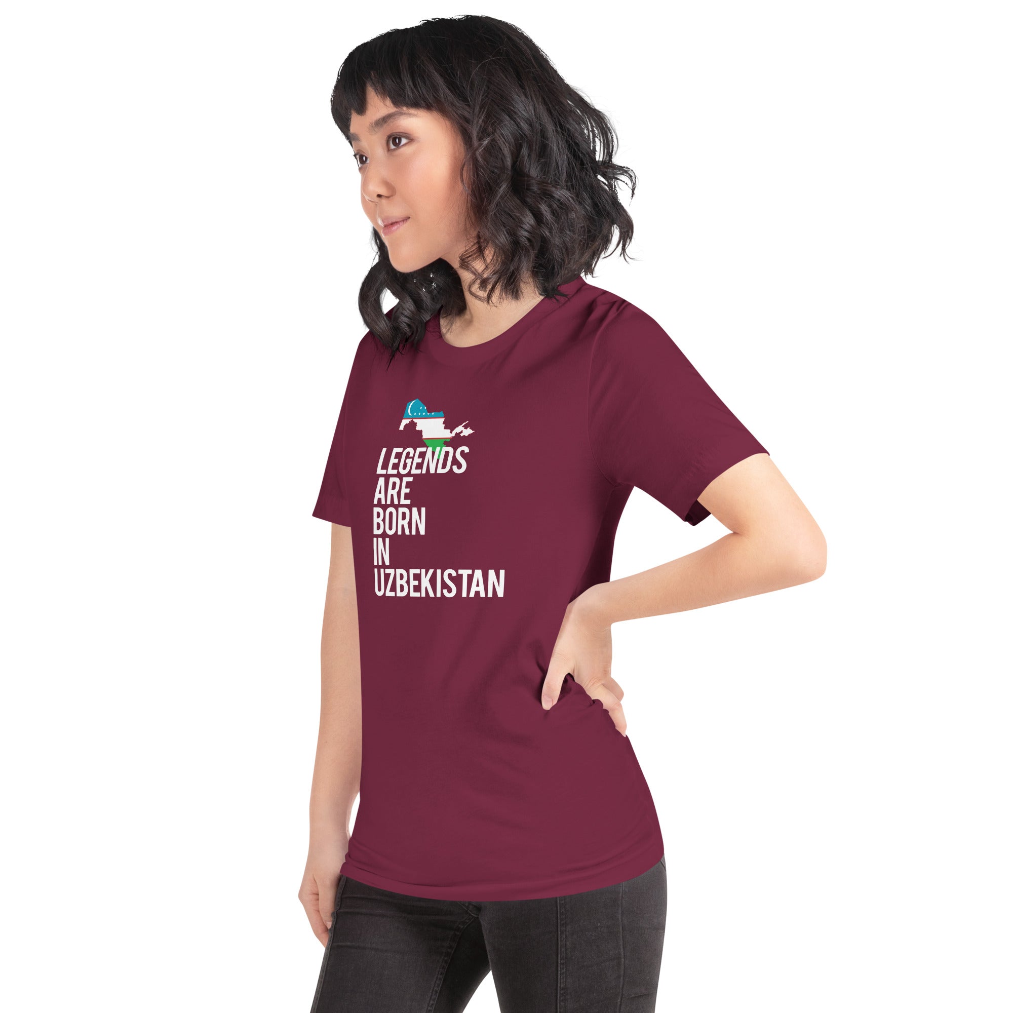Legends are born in Uzbekistan Women's Shirt-Teelime | shirts-hoodies-mugs