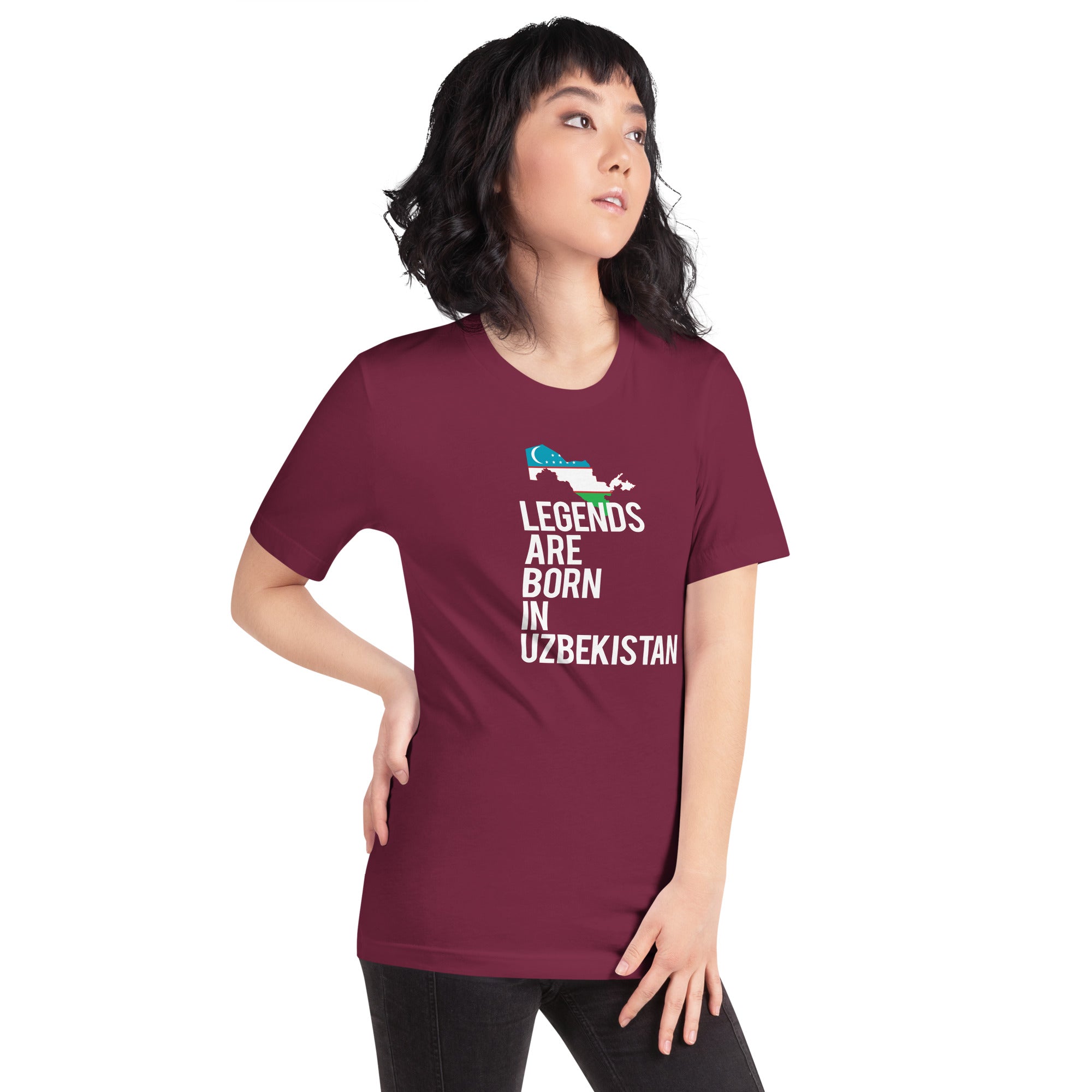 Legends are born in Uzbekistan Women's Shirt-Teelime | shirts-hoodies-mugs
