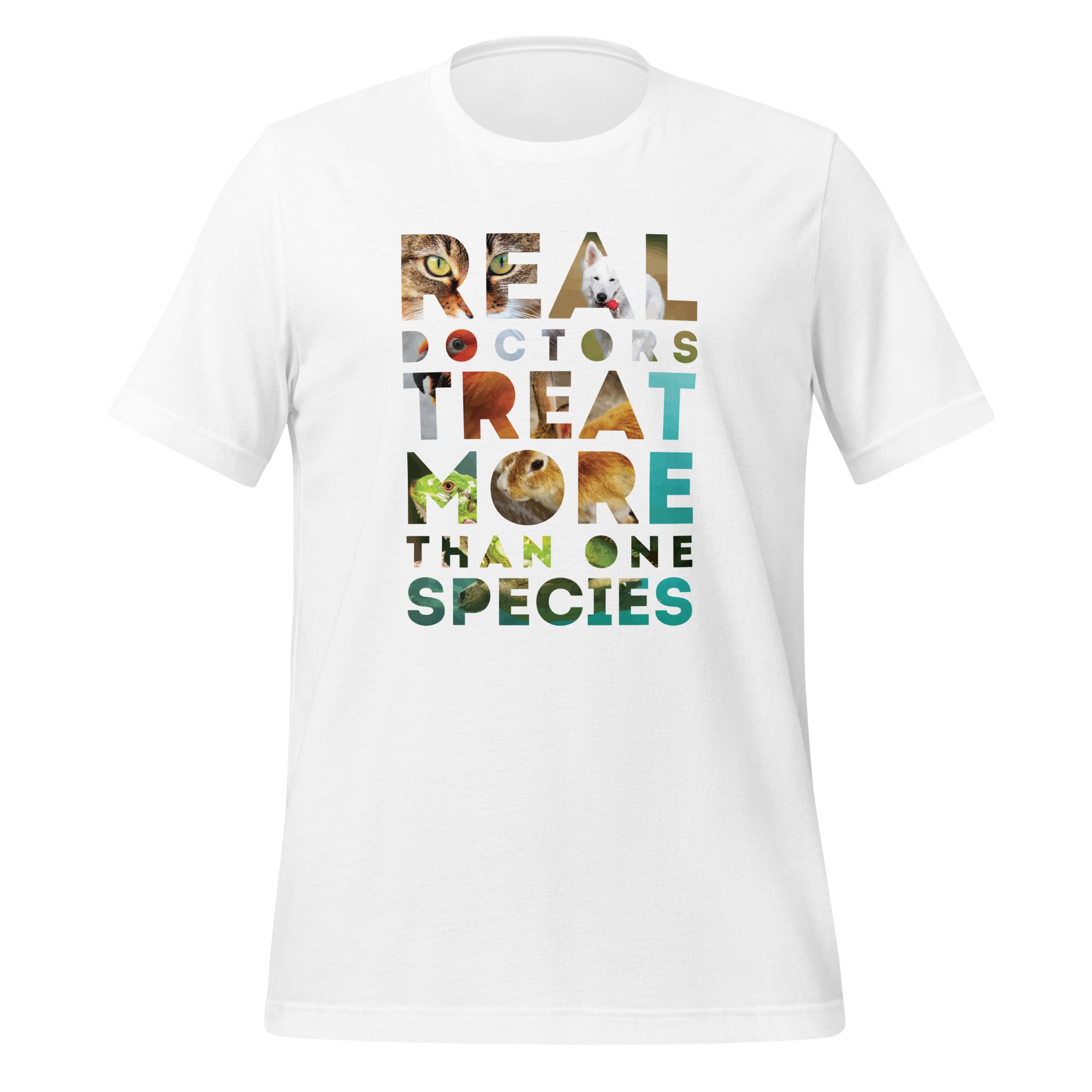 Real Doctors treat more than one species Unisex T-shirt-Teelime | shirts-hoodies-mugs