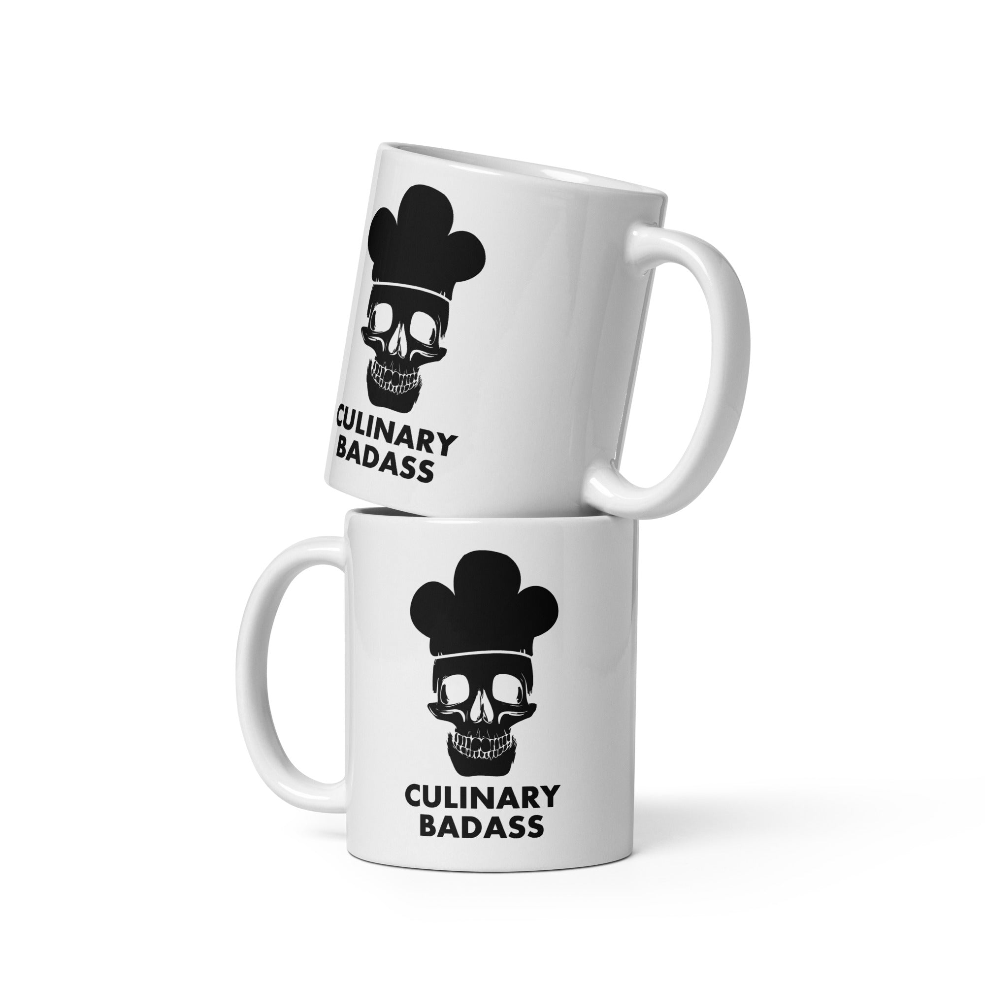Culinary Badass White glossy mug-Teelime | shirts-hoodies-mugs