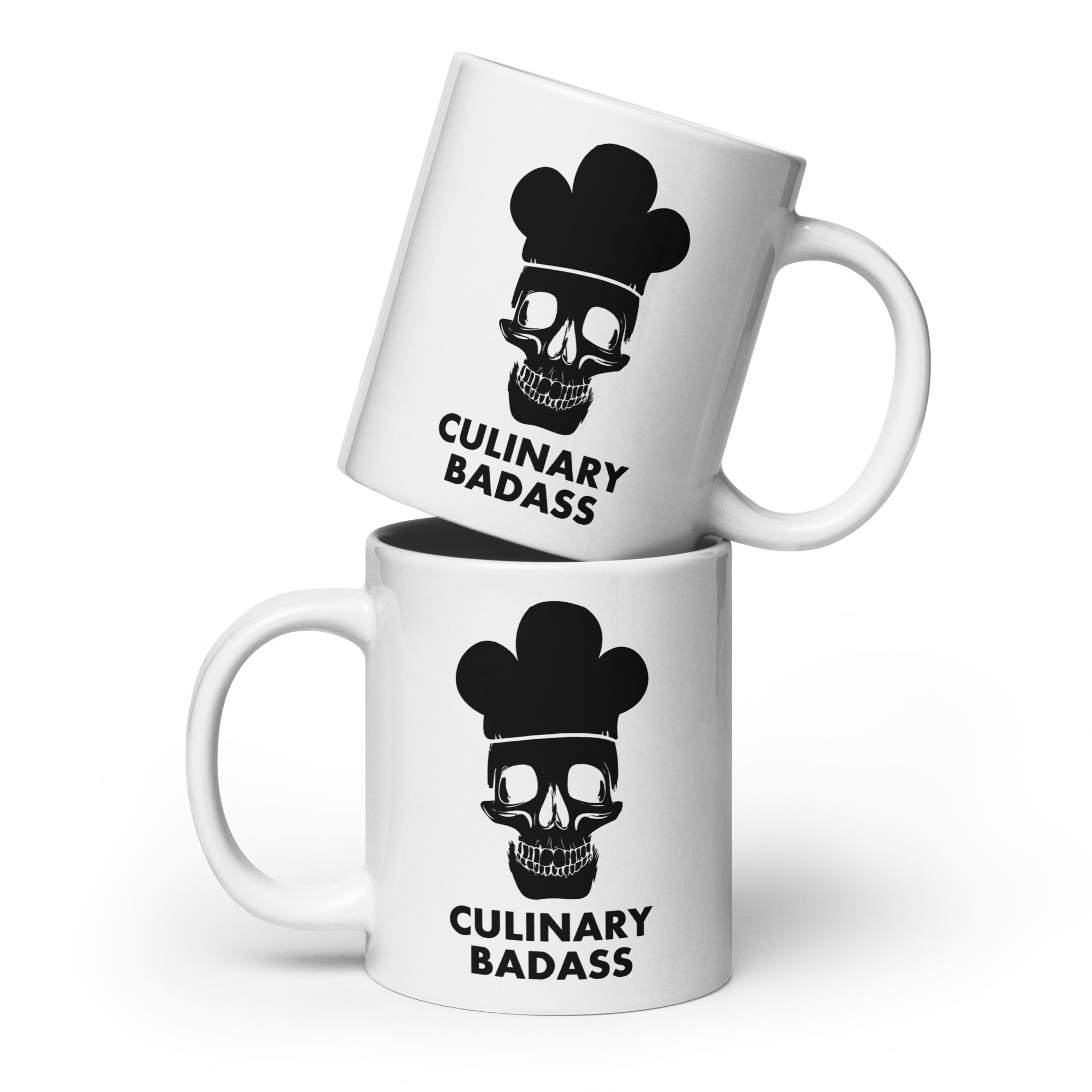Culinary Badass White glossy mug-Teelime | shirts-hoodies-mugs