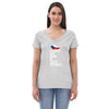 Legends are born in Czech Republic Women’s V-neck t-shirt-Teelime | shirts-hoodies-mugs