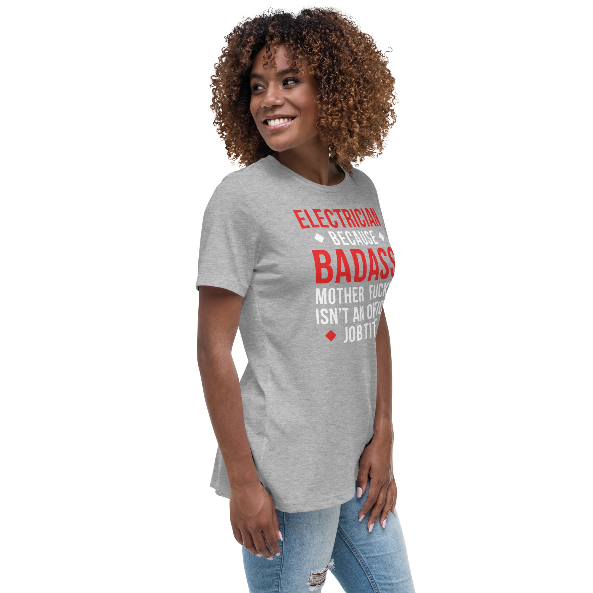 Electrician because badass mother fucker isn't an official job title Women's T-Shirt-Teelime | shirts-hoodies-mugs