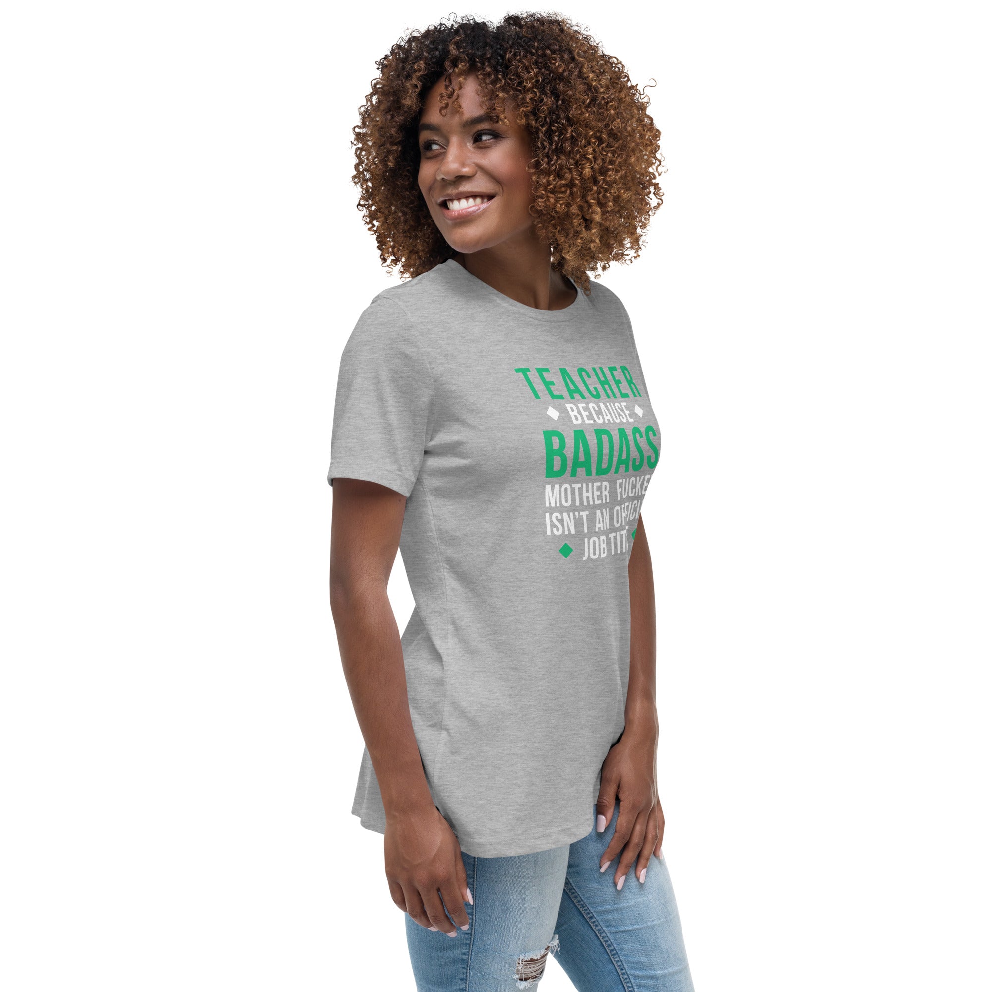 Teacher because badass mother fucker isn't an official job title Women's T-Shirt-Teelime | shirts-hoodies-mugs