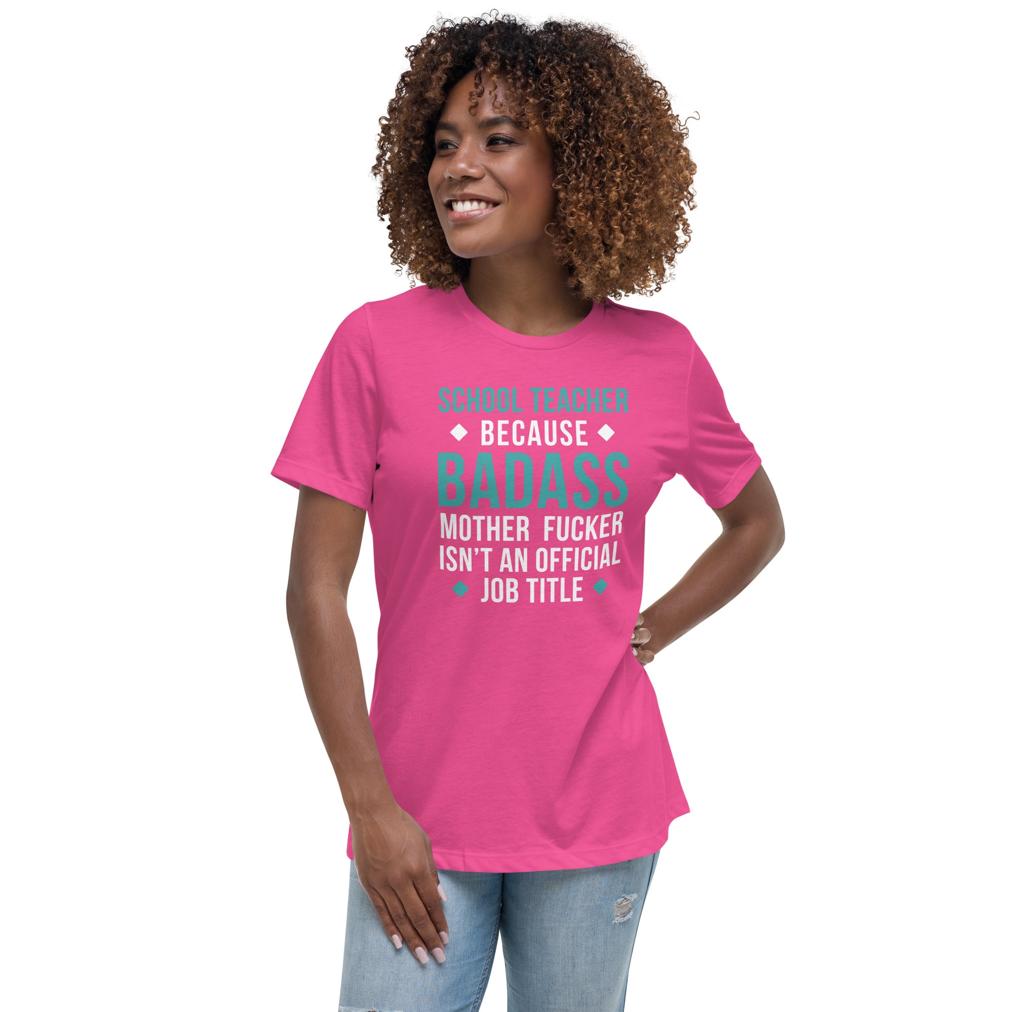 School Teacher because badass mother fucker isn't an official job title Women's Shirt-Teelime | shirts-hoodies-mugs
