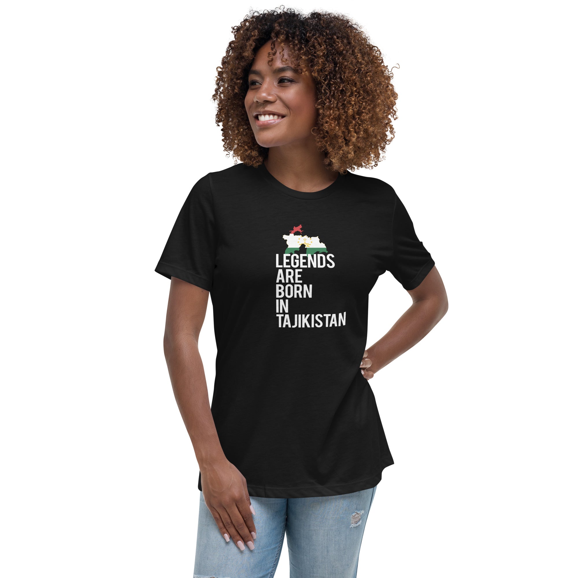 Legends are born in Tajikistan Women's T-Shirt-Teelime | shirts-hoodies-mugs