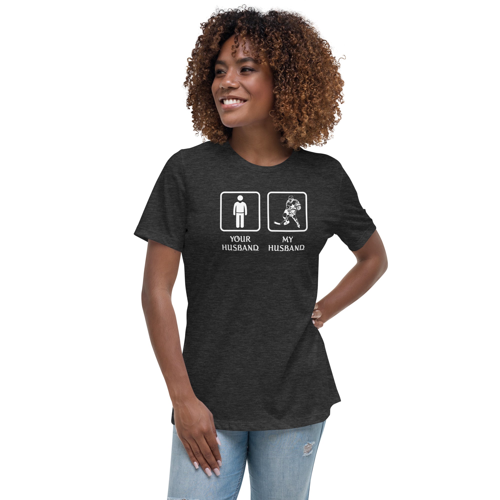 Ice Hockey Player - Your husband My husband Women's T-Shirt-Teelime | shirts-hoodies-mugs