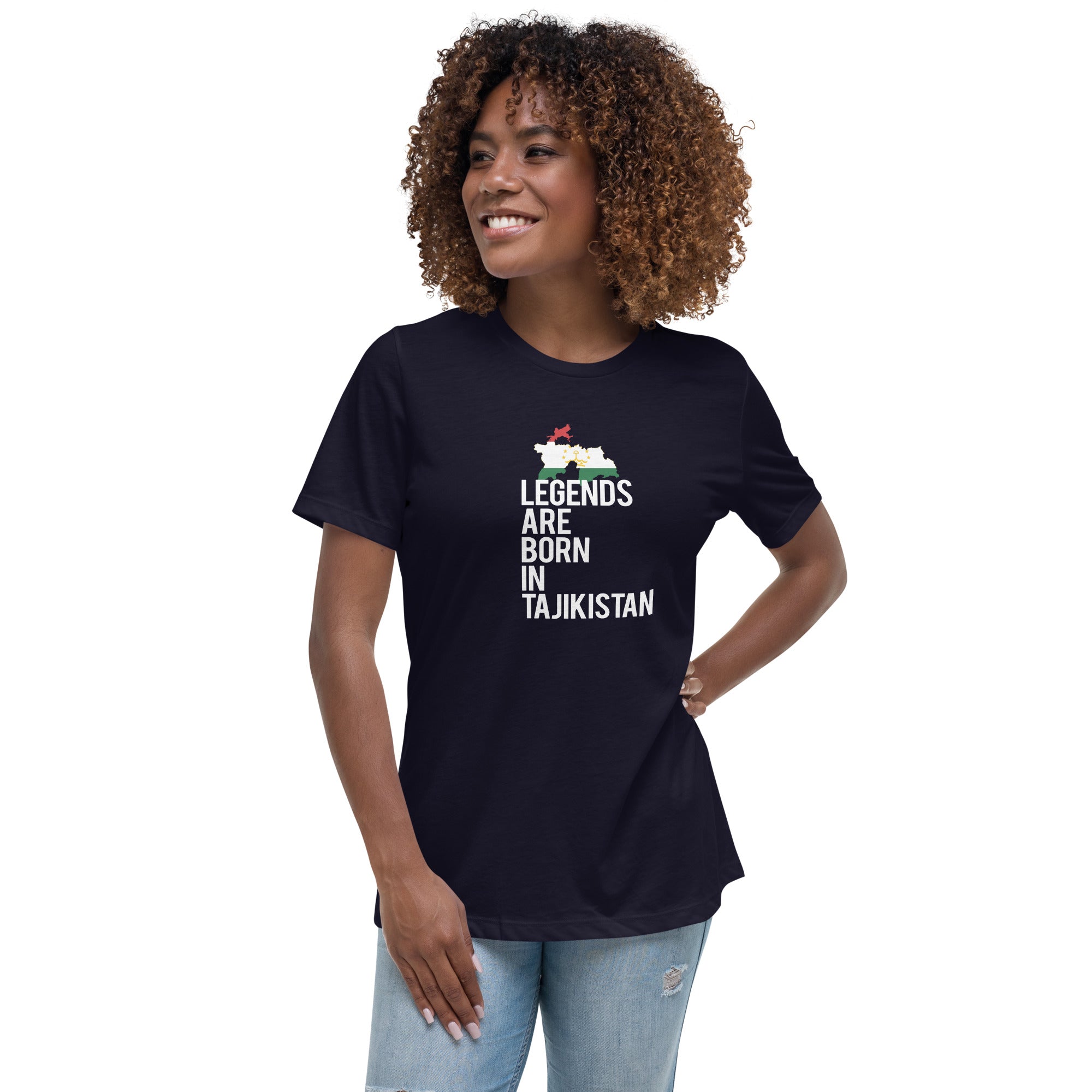 Legends are born in Tajikistan Women's T-Shirt-Teelime | shirts-hoodies-mugs