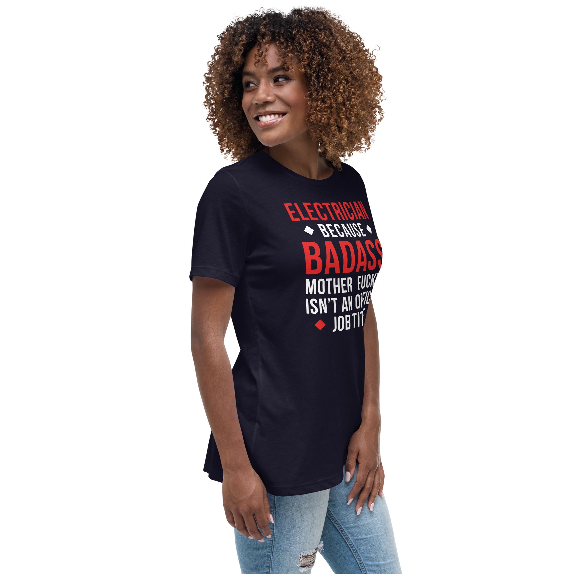 Electrician because badass mother fucker isn't an official job title Women's T-Shirt-Teelime | shirts-hoodies-mugs