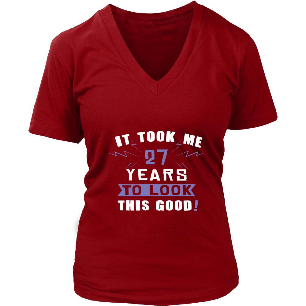 27th Birthday Shirt - It took me 27 years to look this good - Funny Gift-T-shirt-Teelime | shirts-hoodies-mugs