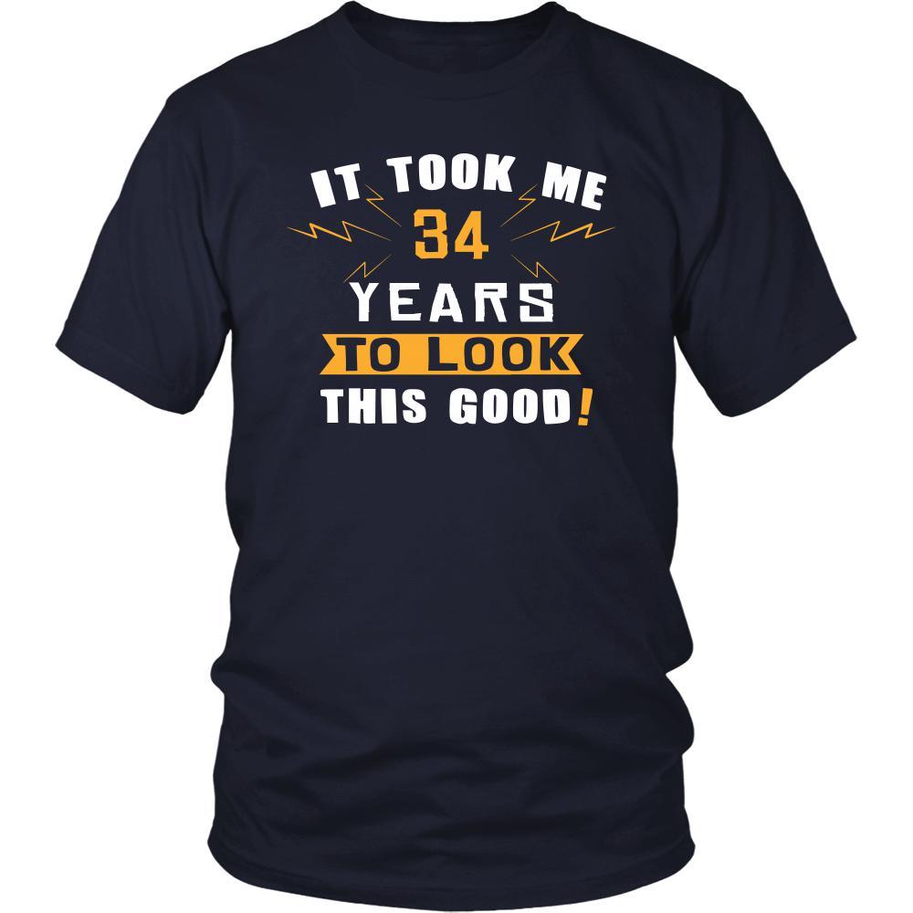 34th Birthday Shirt - It took me 34 years to look this good - Funny Gift-T-shirt-Teelime | shirts-hoodies-mugs