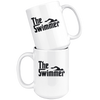 The Swimmer 15 oz White Mug-Drinkware-Teelime | shirts-hoodies-mugs
