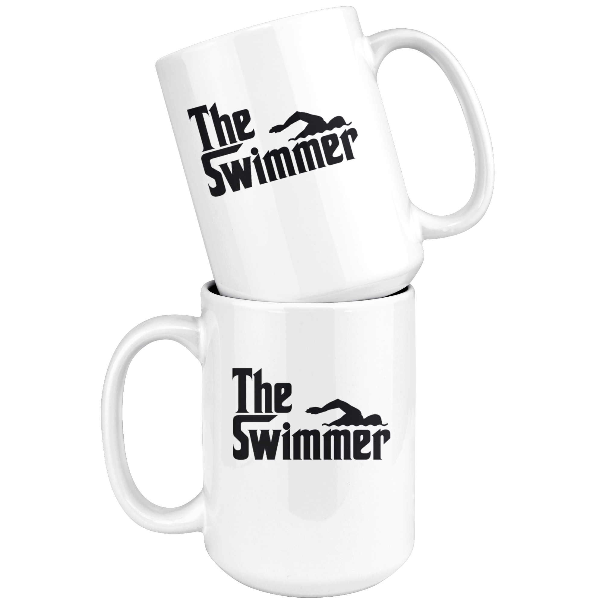 The Swimmer 15 oz White Mug-Drinkware-Teelime | shirts-hoodies-mugs