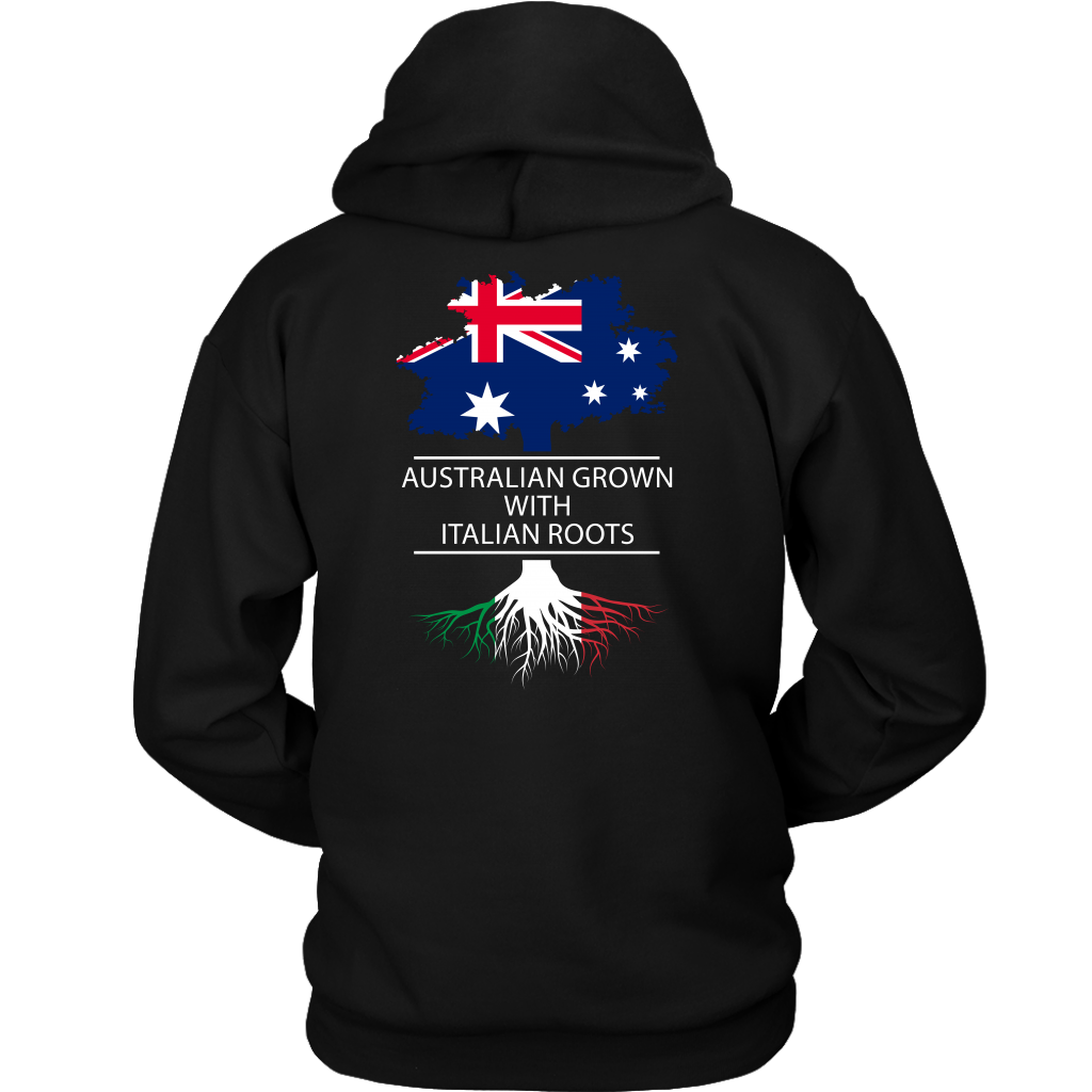 ITALIAN T SHIRT - AUSTRALIAN GROWN WITH ITALIAN ROOTS Design on the back-T-shirt-Teelime | shirts-hoodies-mugs