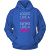 Swimming T Shirt - Looks like a beauty swims like a beast, Neon Pink-T-shirt-Teelime | shirts-hoodies-mugs