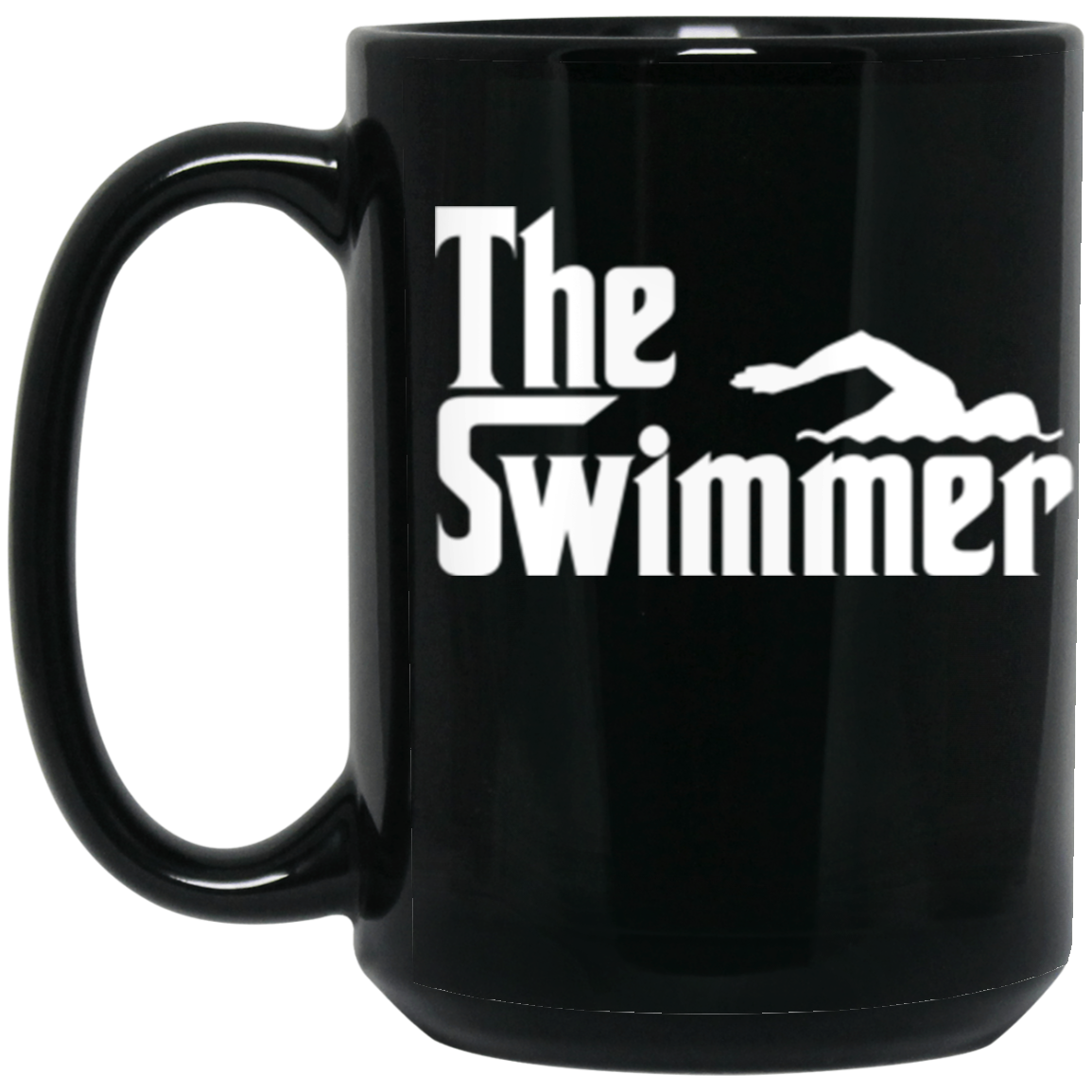 The Swimmer15 oz. Black Mug-Drinkware-Teelime | shirts-hoodies-mugs