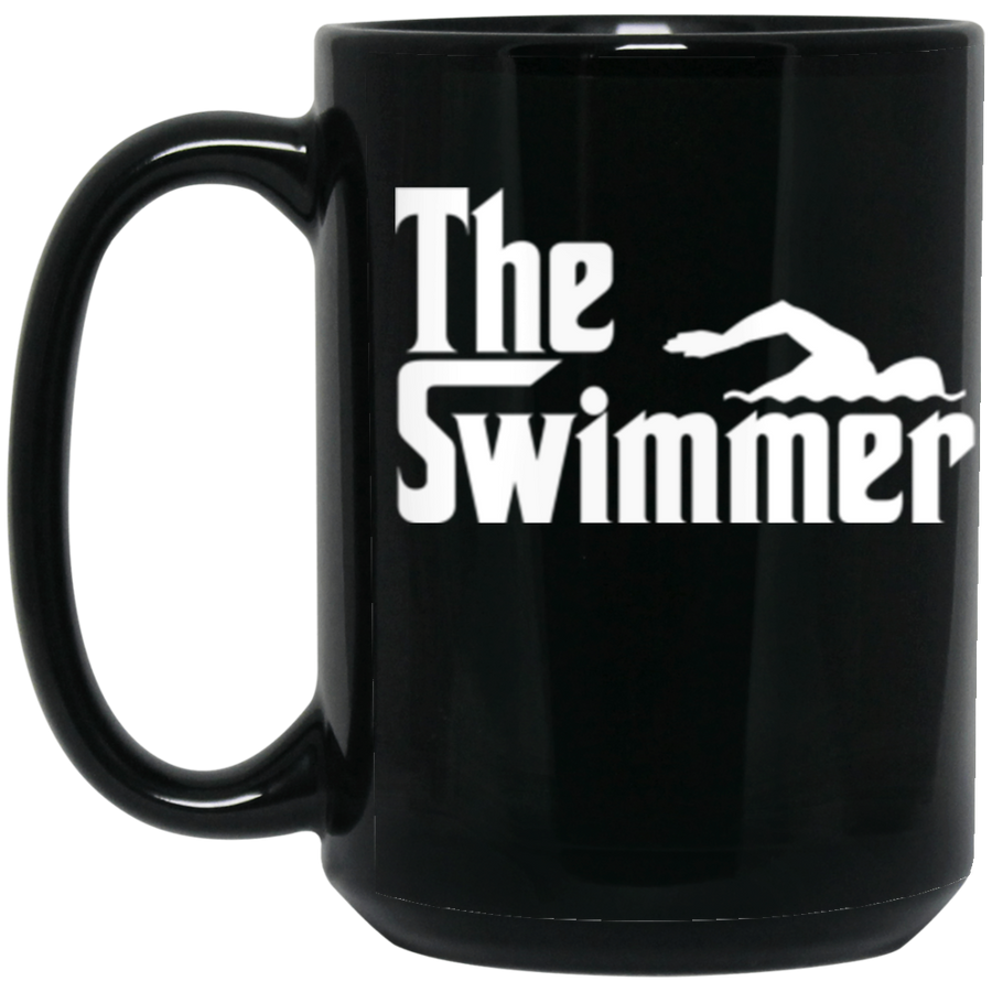 The Swimmer15 oz. Black Mug-Drinkware-Teelime | shirts-hoodies-mugs