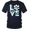VET TECH T SHIRT - VETERINARIAN LOVE DOG TEAL-T-shirt-Teelime | shirts-hoodies-mugs