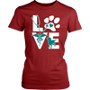 VET TECH T SHIRT - VETERINARIAN LOVE DOG TEAL-T-shirt-Teelime | shirts-hoodies-mugs