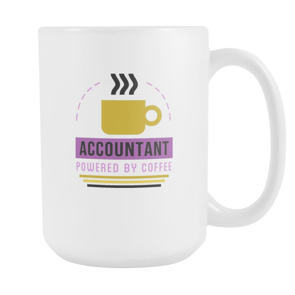 Accountant Coffee mug - Accountant Powered by-Drinkware-Teelime | shirts-hoodies-mugs