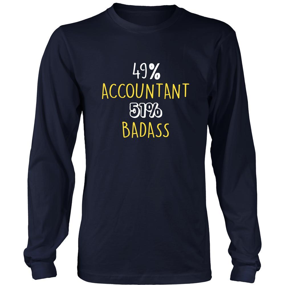 Accountant Shirt - 49% Accountant 51% Badass Profession-T-shirt-Teelime | shirts-hoodies-mugs