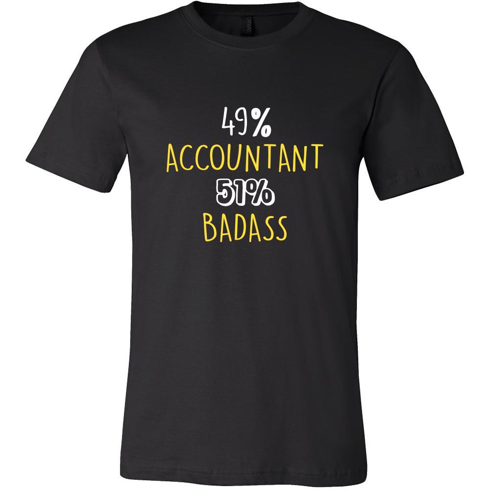 Accountant Shirt - 49% Accountant 51% Badass Profession-T-shirt-Teelime | shirts-hoodies-mugs