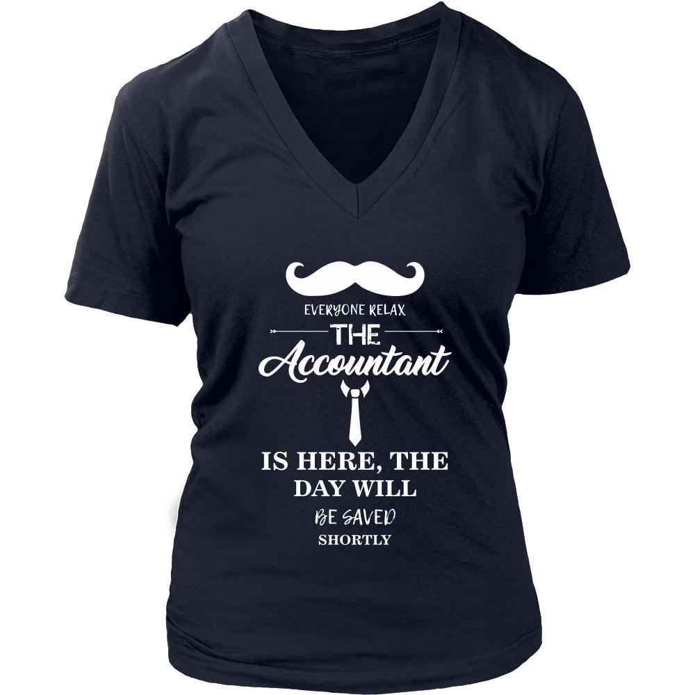 Accountant Shirt - Everyone relax the Accountant is here, the day will be save shortly - Profession Gift-T-shirt-Teelime | shirts-hoodies-mugs