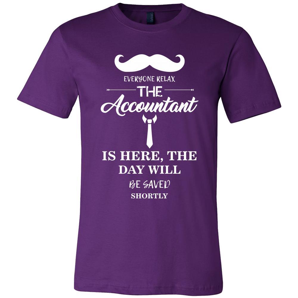 Accountant Shirt - Everyone relax the Accountant is here, the day will be save shortly - Profession Gift-T-shirt-Teelime | shirts-hoodies-mugs