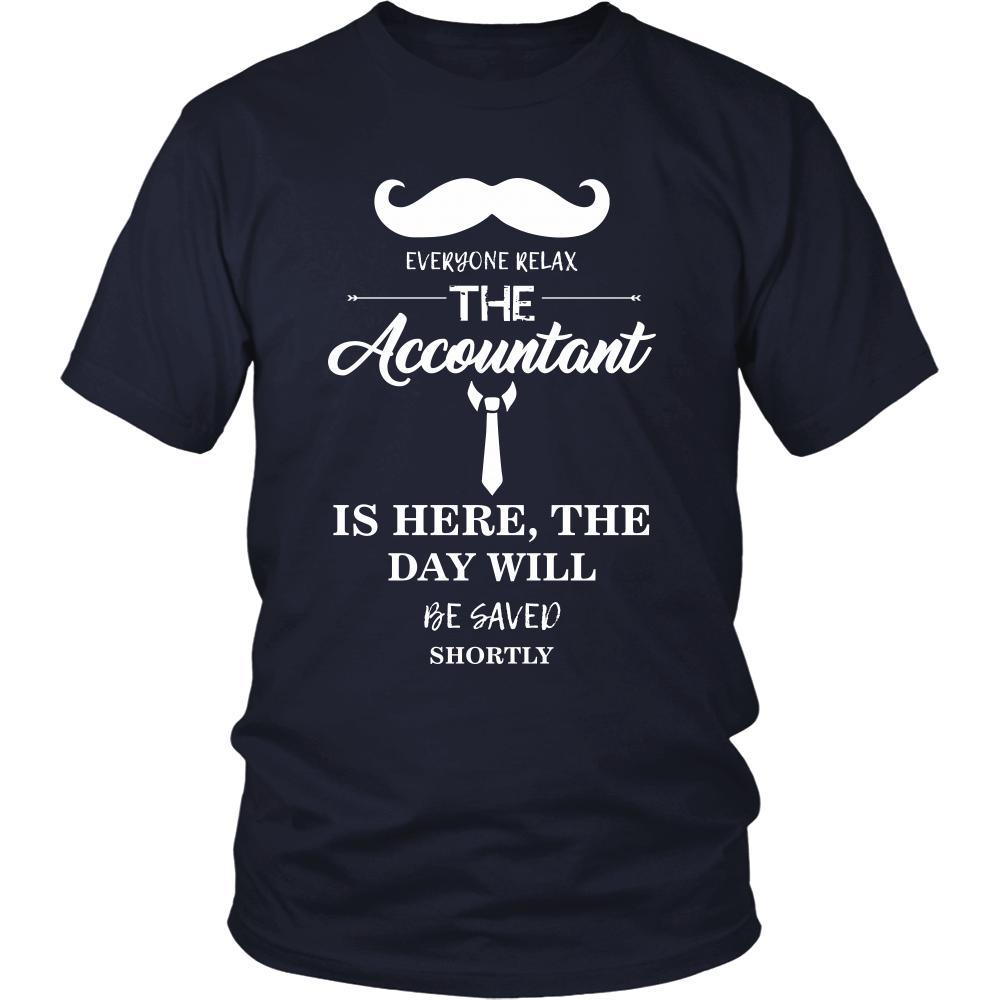Accountant Shirt - Everyone relax the Accountant is here, the day will be save shortly - Profession Gift-T-shirt-Teelime | shirts-hoodies-mugs