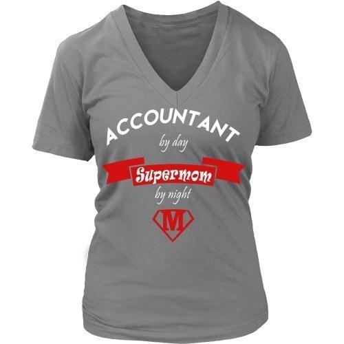 Accountant T Shirt - Accountant supermom-T-shirt-Teelime | shirts-hoodies-mugs