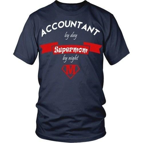 Accountant T Shirt - Accountant supermom-T-shirt-Teelime | shirts-hoodies-mugs