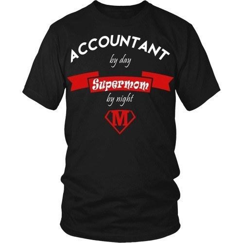 Accountant T Shirt - Accountant supermom-T-shirt-Teelime | shirts-hoodies-mugs