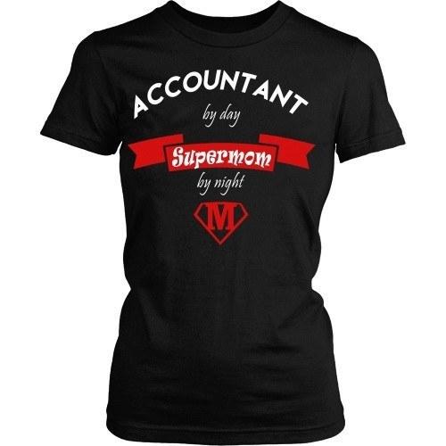 Accountant T Shirt - Accountant supermom-T-shirt-Teelime | shirts-hoodies-mugs
