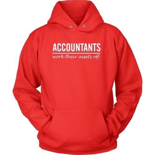 Accountant T Shirt - Accountants work their assets off-T-shirt-Teelime | shirts-hoodies-mugs