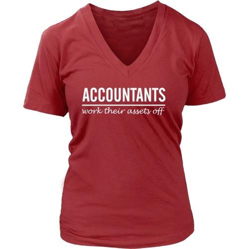 Accountant T Shirt - Accountants work their assets off-T-shirt-Teelime | shirts-hoodies-mugs