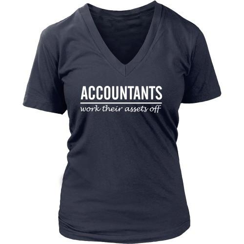Accountant T Shirt - Accountants work their assets off-T-shirt-Teelime | shirts-hoodies-mugs