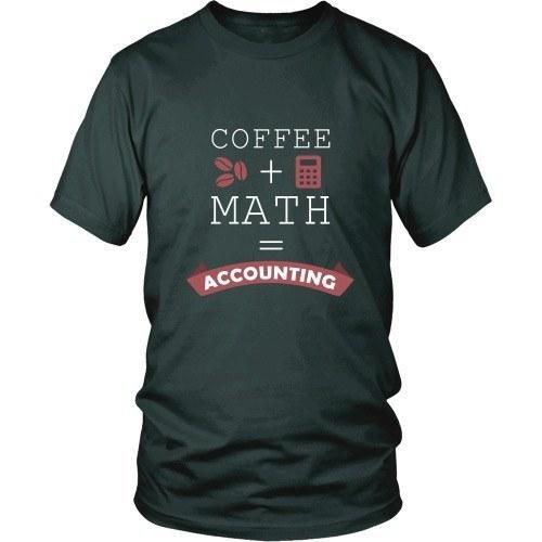 Accountant T Shirt - Coffee + Math = Accounting-T-shirt-Teelime | shirts-hoodies-mugs