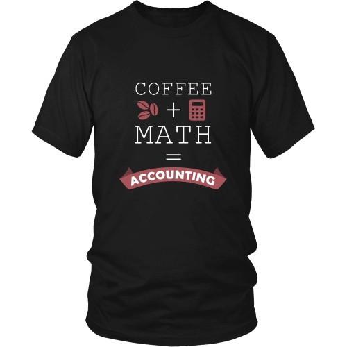Accountant T Shirt - Coffee + Math = Accounting-T-shirt-Teelime | shirts-hoodies-mugs