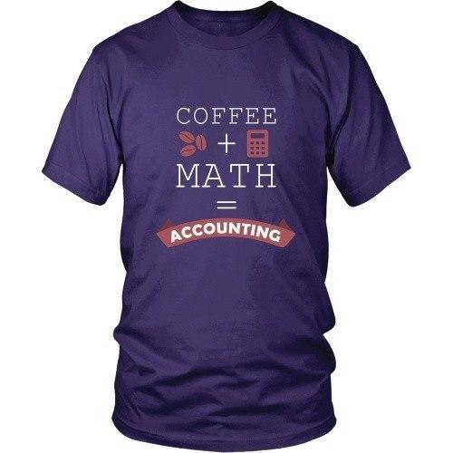 Accountant T Shirt - Coffee + Math = Accounting-T-shirt-Teelime | shirts-hoodies-mugs