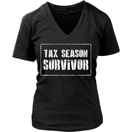 Accountant T Shirt - Tax season survivor-T-shirt-Teelime | shirts-hoodies-mugs